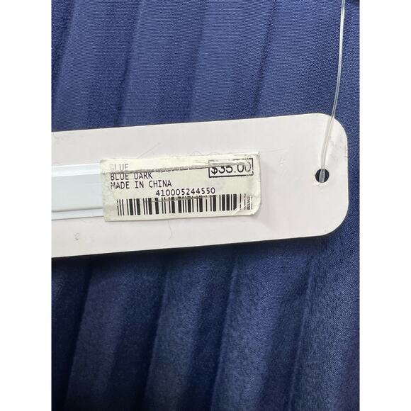 NWT Charming Charlie Overlay Pleated Knee Length Shift Dress Blue Women's‎ Large - Picture 6 of 11